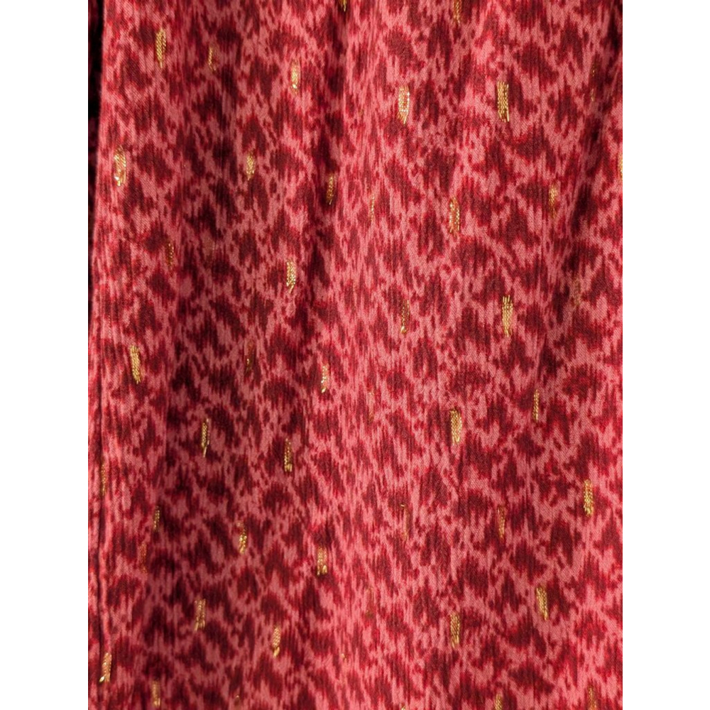 Women's PAIGE Red Gold Patterned Blouse S - Picture 2 of 5